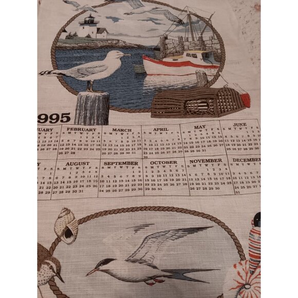 1995 Cotton Linen Tea Towel Nautical Light House Birth Year or Anniversary Gift - Picture 4 of 12
